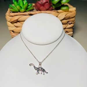 Charming Brontosaurus Dinosaur Pendant Necklace